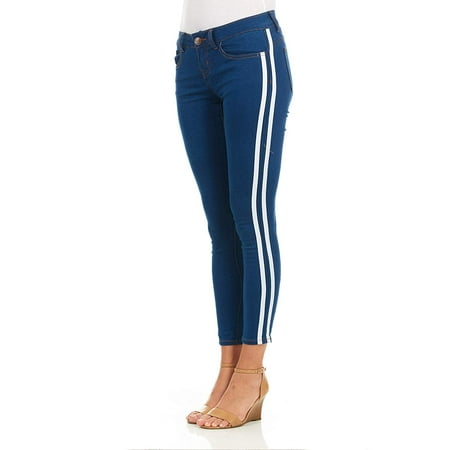 YDX Jeans - Cover Girl Striped Skinny Jeans for Women Juniors Stretchy ...