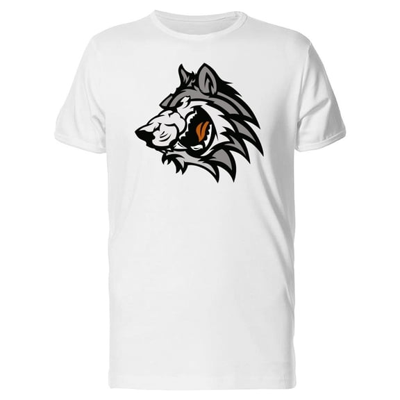 Angry Wolf Mascot Graphic Tee Men's -Image by Shutterstock