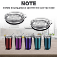 thumbnail image 5 of 2X 20Oz Tumbler Replacement Lids Spill Proof Splash Lids Covers for Rambler And More Tumbler Cups,4 * Lid,transparent, 5 of 5