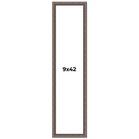 9x42 Frame Silver Real Wood Picture Frame Width 1.25 Inches | Interior Frame Depth 0.5 Inches |