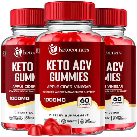 Ketocorners Keto ACV Gummies - Boost Energy and Weight Management (3 Pack)