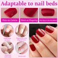 thumbnail image 4 of Uñas postizas adhesivas LuckForever de 240 piezas, cortas cuadradas, rojo oscuro, 4 of 8