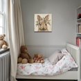 thumbnail image 3 of AXXPosters Bunny Canvas Wall Art Cute Animal Wearing a Flower Crown Picture Prints Retro Easter Rabbit Paintings Nursery Baby Room Wall Decor Frame(12.00" x 12.00"), 3 of 6