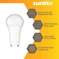 thumbnail image 3 of Sunlite LED A19 Light Bulb, 12 Watts (75W Equivalent), GU24 Twist and Lock Base, Dimmable,UL Listed, 4000K Cool White, 6-Pack, 3 of 4