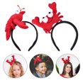 thumbnail image 4 of 2Pcs Cloth Crayfish Hairhoops Adorable Headwears for Kids (Lobster+Crab, Red), 4 of 8