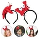 thumbnail image 2 of 2 diademas de tela con forma de cangrejo de río, adorables diademas para niños (langosta, cangrejo, rojo), 2 of 5