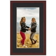 thumbnail image 4 of 11.5x17 Frame with Mat - Brown 14x19 Frame Wood Made to Display Print or Poster Measuring 11.5 x 17 Inches with Black Photo Mat, 4 of 9