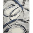 thumbnail image 2 of Inspire Me! Home Décor Brushstrokes Abstract Grey/Navy 9' x 12' Area Rug (9x12), 2 of 8