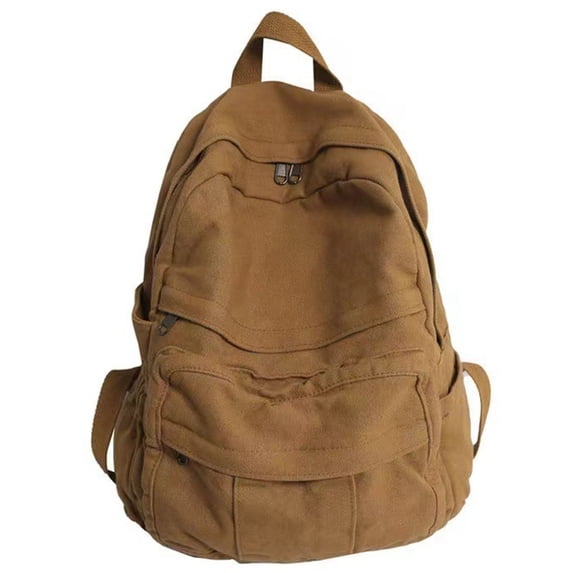 Weebloom Large School Backpack For Kids Boys Girls Classic Solid Color Backpack Bookbag Middle High School College Yellow