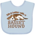 thumbnail image 3 of Inktastic Life is Better with a Basset Hound Boys or Girls Baby Bib, 3 of 4