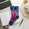 thumbnail image 6 of Pofeuu Color Explosion Makeup Brush Print Crew Socks, Adult Running Hiking Socks for Youth and Adult, 6 of 7