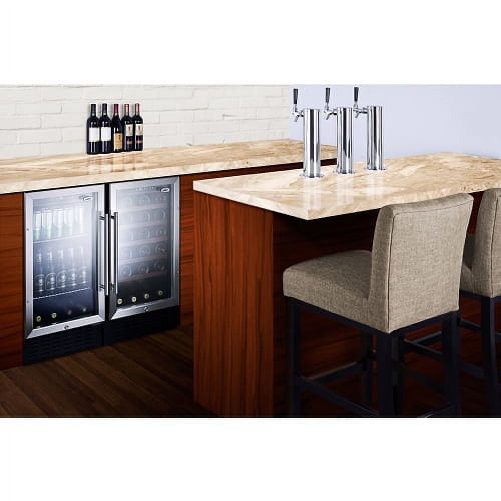 18" Wide Built-In Beverage Center, Black