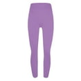 thumbnail image 4 of Women's Solid Color Yoga Exercise Leggings Yoga Casual Pants Leggings High Waisted Workout Leggings Yoga Pants Womens Low Rise Trousers Purple L, 4 of 4