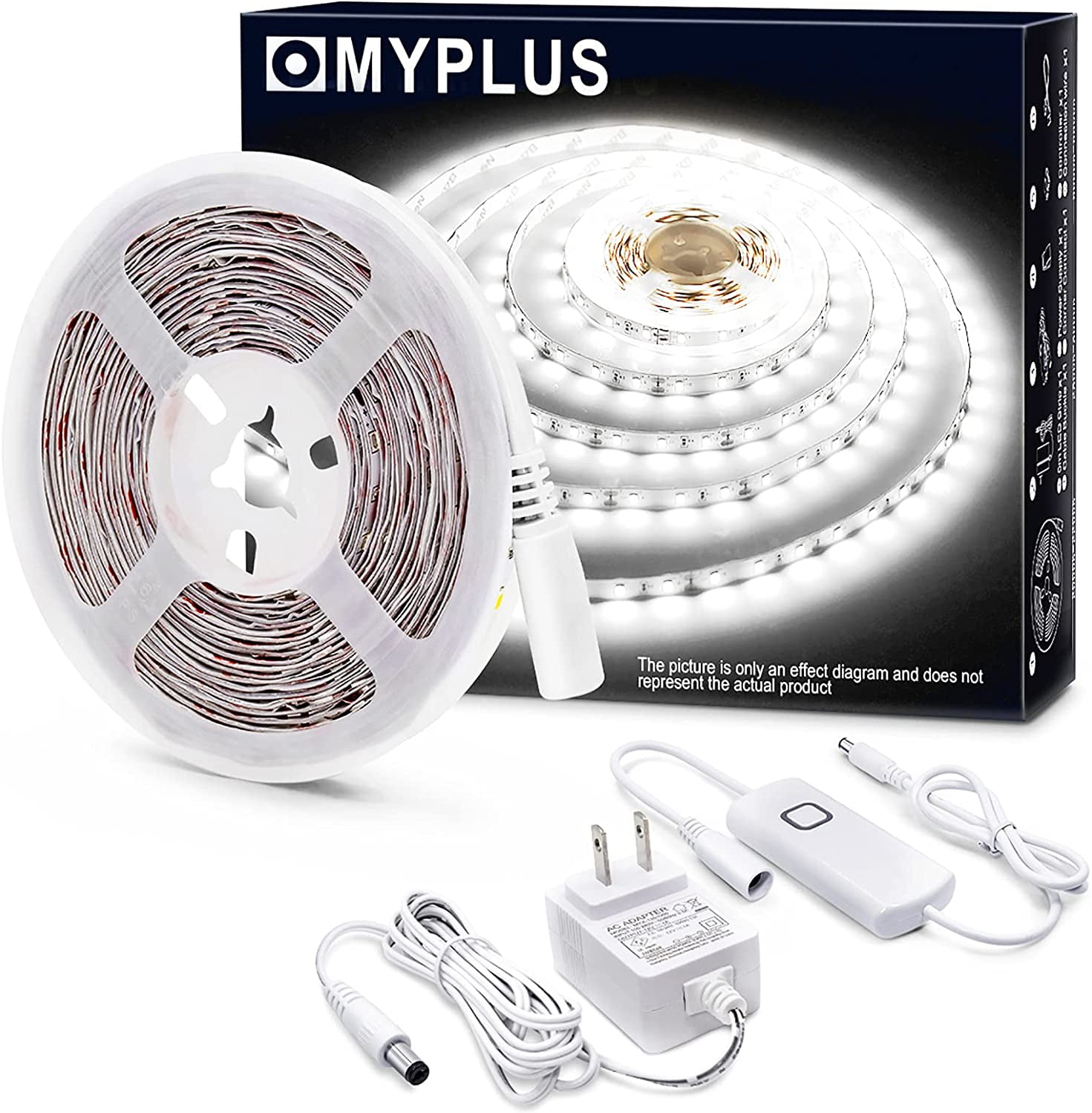 LED Lights Daylight White 6000K LED Tape Lights with Dimmable 700 Lumen and 300 LEDs Bright Flexible Led Light Strip for Vanity Mirror,Under Cabinet,Kitchen,Bedroom - Walmart.com
