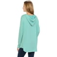 thumbnail image 3 of ZAMONG Women's Hoodie with Drop Shoulder,insert at sides,Stretched Lightweight French Terry, 3 of 4
