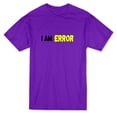 thumbnail image 1 of I Am Error Graphic Quote Men's Purple T-shirt, 1 of 1