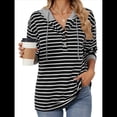 thumbnail image 3 of Sudaderas con Capucha de Moda para Mujer, Sudaderas Holgadas de Gran Tamaño, Camisetas de Larga, Corte Holgado Negro XL, 3 of 9