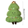thumbnail image 3 of Anhility 17.71in Christmas Throw Pillow Toys Santa Claus Xmas Tree Reindeer Bells Pillow Stuffed Plush Soft for Christmas Winter Party Outdoor Bedroom Cushion Decoration, Green, 3 of 6