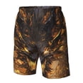 thumbnail image 4 of Zufioo Cool Black Gold Dragon for Men's Casual Beach Shorts, Sports Fitness Quick-drying Drawstring Shorts with Pockets for Home Wear-X-Large, 4 of 6