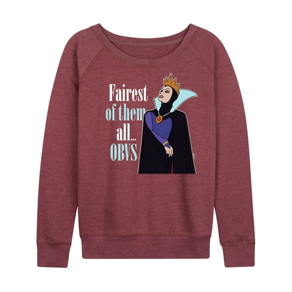 Disney Princess - Fairest of Them all Obvs - Women's Lightweight French Terry Long Sleeve Shirt