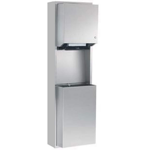 Gamco-TW-14RPFS -Surface-Mounted Towel Dispenser and Waste Receptacle Combination