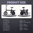 thumbnail image 7 of 14" Electric Folding Bike for Adults,500W Motor , 19mph, 18-32 Miles Range,Removable 36V12Ah Battery for Commuting, Class2, 7 of 7