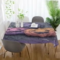 thumbnail image 4 of DEIARA Smiling Pumpkins Square Tablecloth 60×90in Polyester Fabric Tablecloth Washable Dust Resistant Wrinkle Resistant, 4 of 9