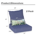 thumbnail image 3 of BPS 23x26x5 inch Outdoor Deep Seat Cushion, Water-Resistant Patio Furniture Cushions for Outdoor Chairs, Sofa, Couch, 2-Piece, Bluish-purple, 3 of 8