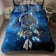 thumbnail image 5 of 220x240 Adult Bedding Set Dream Catcher Blue Soft Breathable Microfiber 3 Pieces, 1 Duvet Cover 2 Pillowcases, 5 of 5