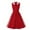 A05_Red, variant on Women's 50s Lace Prom Hepburn Dress Vintage Floral Lace Retro Rockabilly Short Sleeve Tie Neck Party Swing Dress