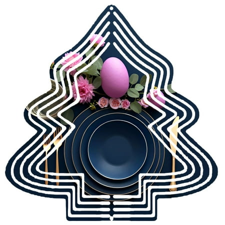 Metal Hanging Christmas Tree Wind Decorations – Elegant Garden Spinners with Abstract Tree Pattern Design for Yard and Garden Metal Hanging Christmas Tree Wind Decorations – Elegant Garden Spinners with Abstract Tree Pattern Design for Yard and Garden