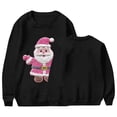 thumbnail image 5 of Women's Fashion Casual Print Casual Long Sleeve Round Neck Sweatshirt Top with Christmas Theme, Comfortable Pullover for Women's Daily Wear,Black,S, 5 of 6