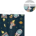 thumbnail image 5 of Coolnut Fire Rocket Bathroom Waterproof Shower Curtain Set Bathtub Curtain with 12 Hooks for Bathroom Decor,Hotel,Room,60x72Inch, 5 of 6