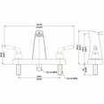 thumbnail image 3 of Ultra Mobile Home 8" Chrome Tub & Shower Faucet w/Lever Handles (Plastic, 3 of 3