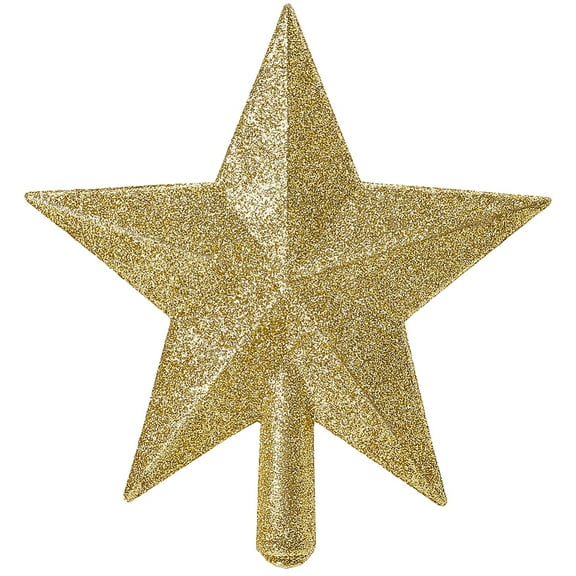 Star Plastic Christmas Tree Topper Ornaments for Christmas Tree Party Decoration Gold 149x138x17mm