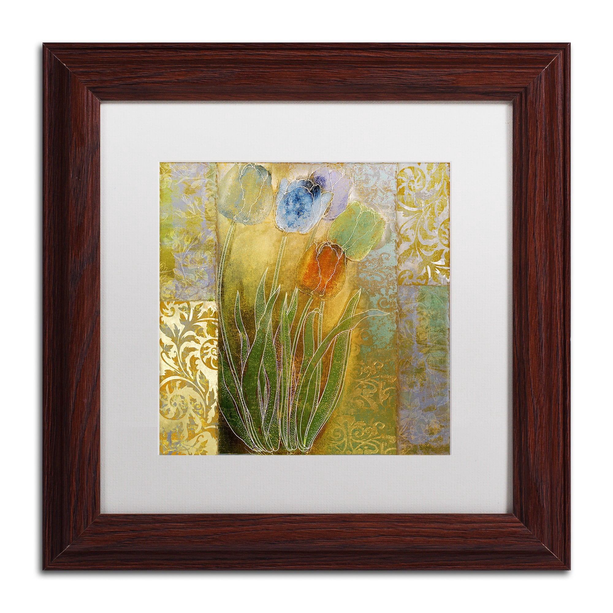 Trademark Fine Art "Emily I" Canvas Art by Color Bakery White Matte, Wood Frame