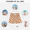thumbnail image 6 of FORMRS Boys Swim Trunks Quick Dry Mesh Lining Beach Boardshorts, Sizes XS-XL, Rusty Orange Plaid, 6 of 7