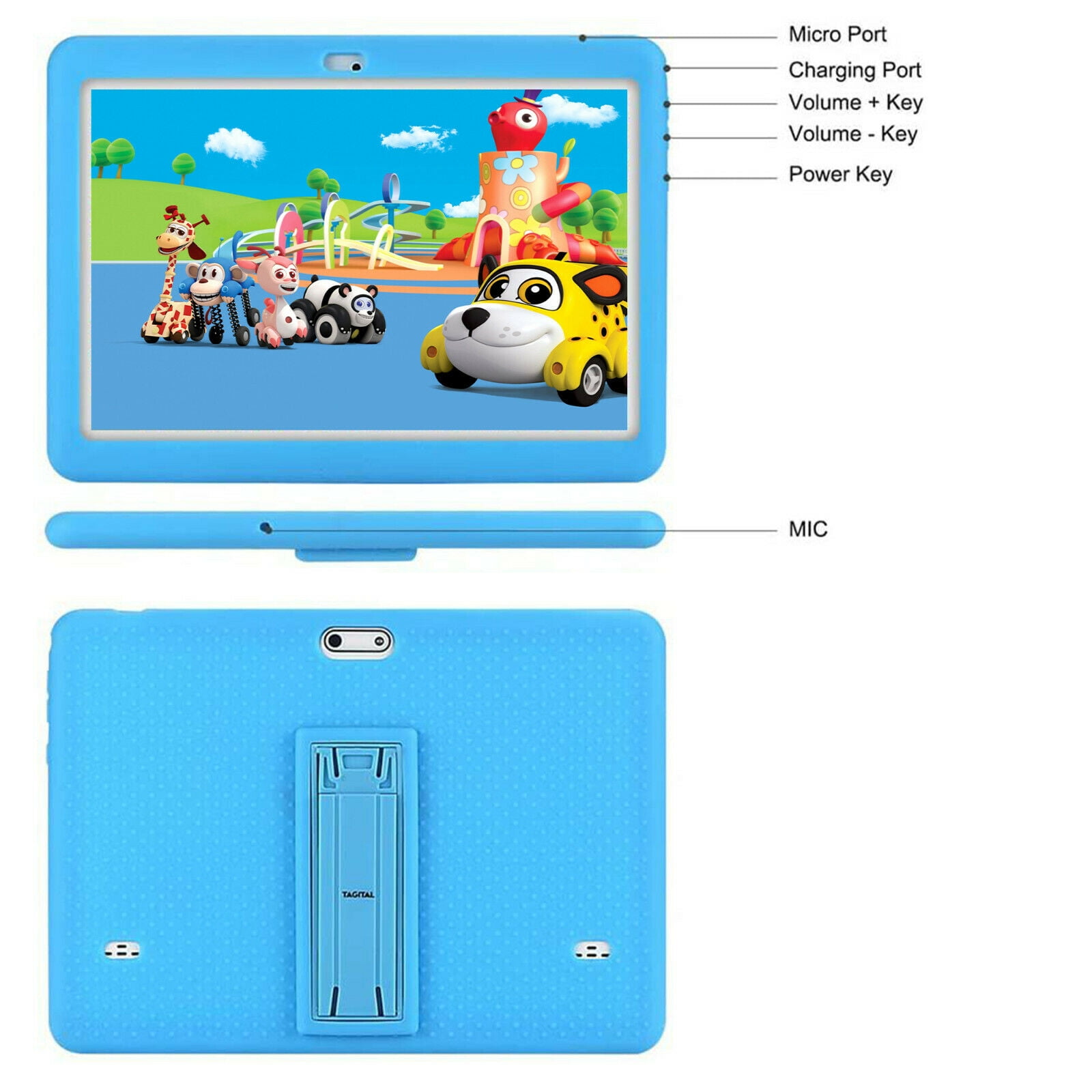 Tablet for Kids, Tagital T10K Kids Tablet 2GB RAM 32GB ROM Android 10,10.1 inch Display with WiFi, Bluetooth, Kids Mode Pre-Installed, WiFi Android Tablet (2021 Version)