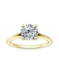 thumbnail image 1 of 1.00 Carat Excellent Round Shape Genuine Diamond Latest Design Solitaire Engagement Ring for Ladies Solid 18K Yellow Gold Size 7.5, 1 of 8