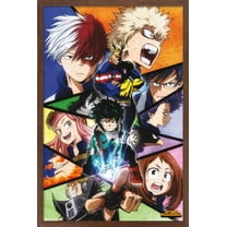 My Hero Academia - Faces Wall Poster, 14.725" x 22.375", Framed