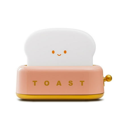 

Cute Toast Night Light Creative Bread Maker Night Light Baby Night Light Kids Night Lamp LED Portable Lamp Rechargeable USB Bedroom Sleep Decoration Nightlight