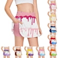 thumbnail image 4 of Ice Cream Girls' Sport Skirts 2-in-1 Tennis Running Golf Skorts with Built-in Shorts with Pocket, 4 of 5