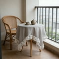 thumbnail image 2 of Small fresh lace lace messy linen tablecloth, household round table cloth, 2 of 5