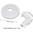 thumbnail image 2 of Vacuum Plate For Skimmer, Universal Reusable Plastic High Efficiency Vacuum Plate Adapter With 90 Elbow For Hayward For Spa, 2 of 5