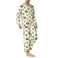 thumbnail image 2 of Salouo Funny Avocado In Mexican Clothes Print Button-Front Long Sleeve Pajama Set for Men, Soft 2Pjs Men's Long Sleeve Sleepwear-X-Large, 2 of 7