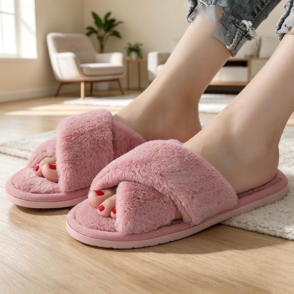 ssuyfkrb Slippers for Women,Slippers for Women Indoor,Slippers Women,Soft ,Comfy,Non Slip,Pink,7.5-8.5