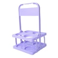 thumbnail image 4 of Portabotellas de agua deportiva, plegable, de mano, con capacidad para hasta 4 botellas, botella de agua Púrpura, 4 of 8