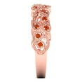 thumbnail image 4 of 0.17 ctw Wedding Band for Women - 18K Rose Gold Simulated Red Diamond Stackable Eternity Ring, 4 of 6