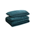thumbnail image 4 of Edredón Matrimonial Ligero HUDSON & MAIN Tipo Colcha Velvet Verde Microfibra, 4 of 5
