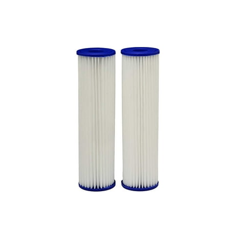 2PF4 Pleated Household Water Filters (2 pack): Reduces Sediment - 30 Micron Water Filter, Universal Fit - Fits Glacier Bay advanced and basic.., By